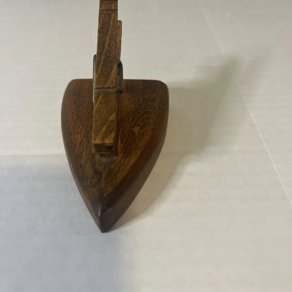 Vintage Handmade Wooden Note Holder / Unique Desk / House‎ Decor
